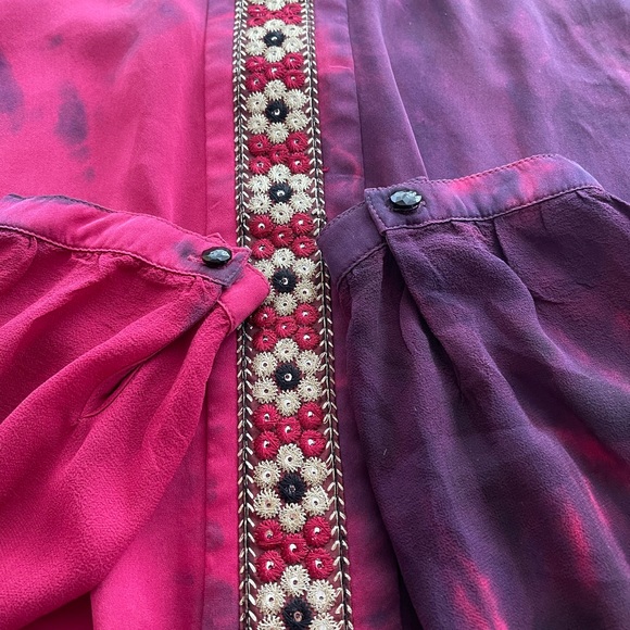 Gypsy 05 Silk Blouse with threadwork - Picture 4 of 7